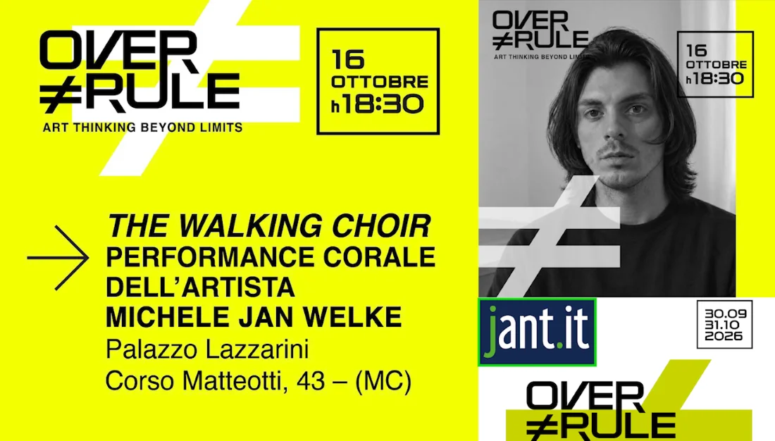 16 ottobre – ore 18.30 | The Walking Choir | performance corale dell’artista Michele Jan Welke. Palazzo Lazzarini – Corso Matteotti, 43 – Macerata