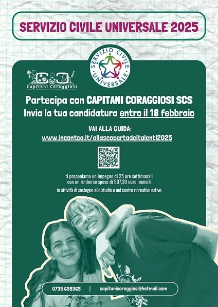 Opportunità per i giovani con il Servizio Civile Universale