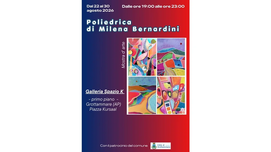 “Poliedrica”: a Grottammare la mostra personale dell’artista Milena Bernardini