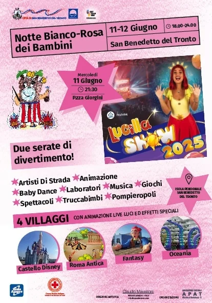 San Benedetto: Lucilla alla Notte Bianco-Rosa dei bambini