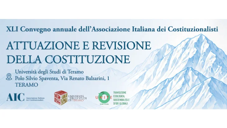 Teramo Città del Diritto: il 23 e il 24 ottobre due giornate dedicate alla Costituzione, con il Convegno annuale dei Costituzionalisti