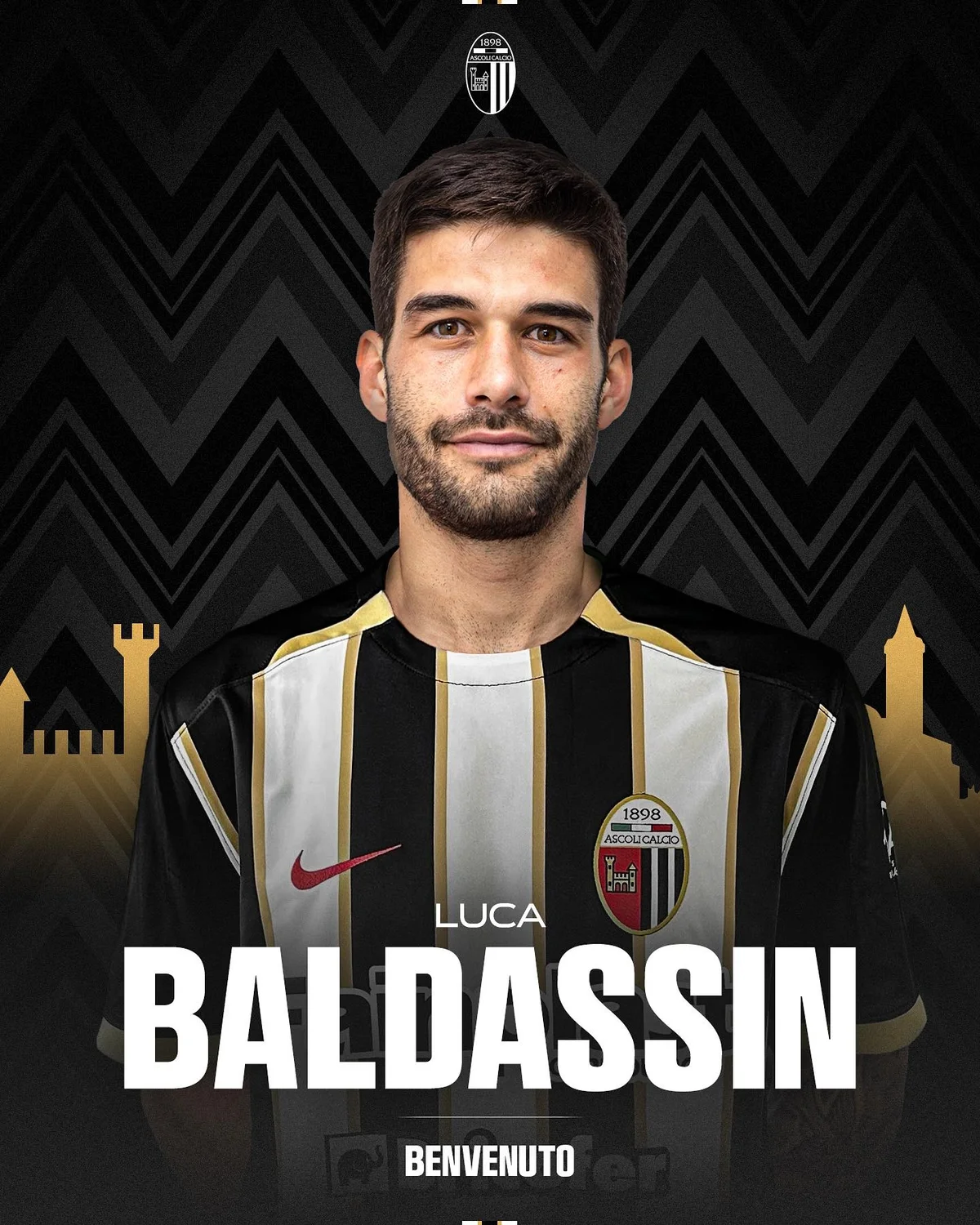 Ascoli Calcio - Ultime operazioni di mercato: preso il centrocampista Baldassin, saluta Tirelli
