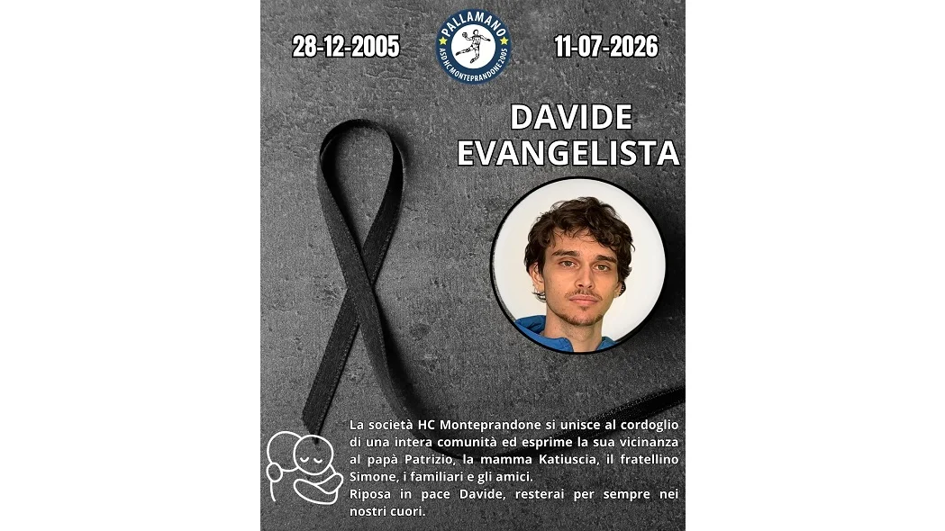 Centobuchi in lacrime per la prematura scomparsa di  Davide Evangelista