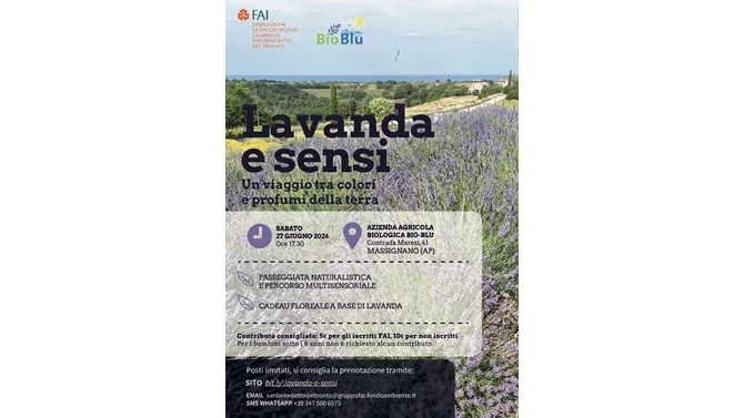 Lavanda e Sensi: a Massignano un viaggio tra colori e profumi della terra insieme al FAI e all’azienda agricola biologica Bio-Blu