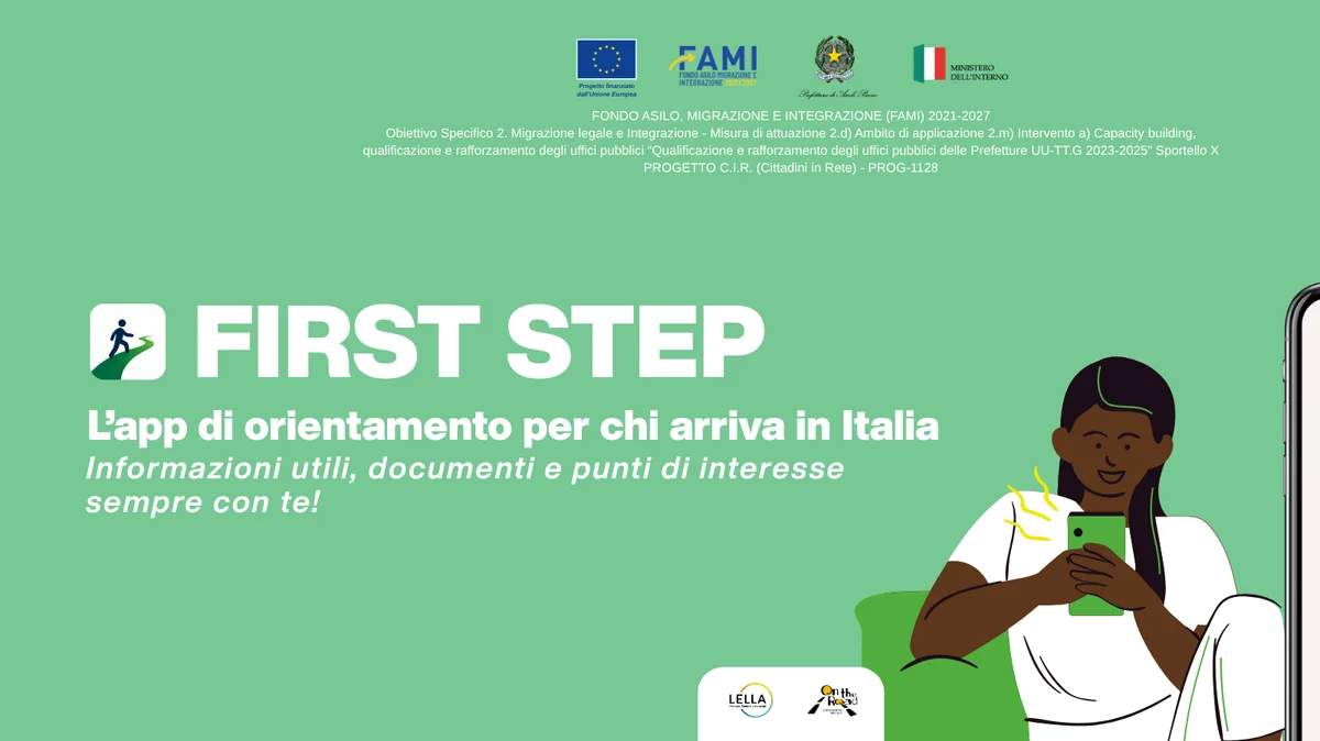 Primo passo verso i servizi del territorio: arriva FIRST STEP, l’app multilingue che aiuta chi arriva in Italia