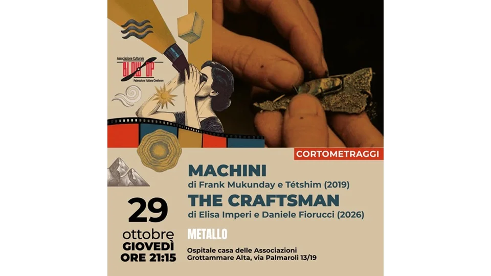 Grottammare Alta: presso Ospitale Casa delle Associazioni giovedì 29 ottobre SERATA CORTOMETRAGGI 