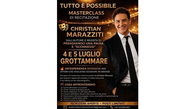 Masterclass di recitazione con Christian Marazziti