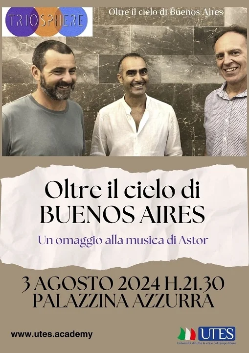 Sabato 3 agosto alla Palazzina Azzurra "Oltre il cielo di Buenos Aires", omaggio alla musica di Astor