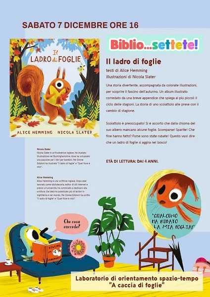 Biblio…settete! torna con “Il ladro di foglie”