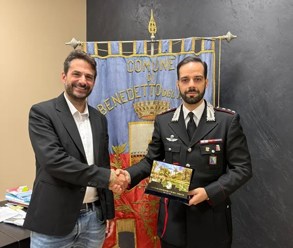 Il Sindaco Mozzoni ha ricevuto la visita del nuovo capitano dei Carabinieri Marco Balboni 