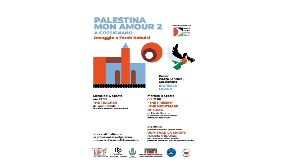 PALESTINA MON AMOUR 2 a Cossignano il 5 e 11 agosto