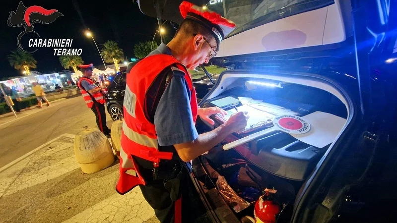 Carabinieri di Alba Adriatica e Giulianova, controlli notturni dei Comuni della costa