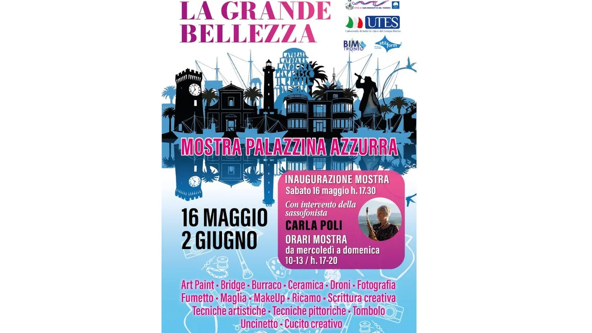 LA PALAZZINA AZZURRA CELEBRA "ARTE E BELLEZZA": IN MOSTRA LE OPERE DEGLI ISCRITTI UTES CON LABORATORI GRATUITI APERTI AL PUBBLICO