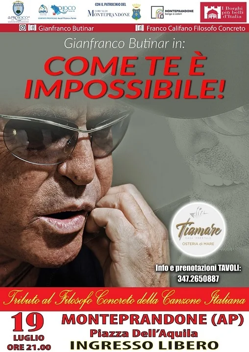 Venerdì 19 luglio a Monteprandone lo spettacolo "Come te è impossibile"
