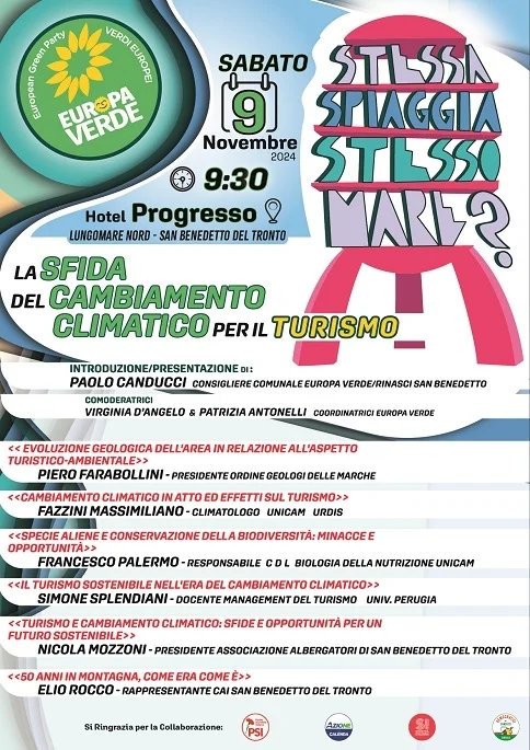 Iniziativa Europaverde per sabato 9 novembre presso l'Hotel Progresso