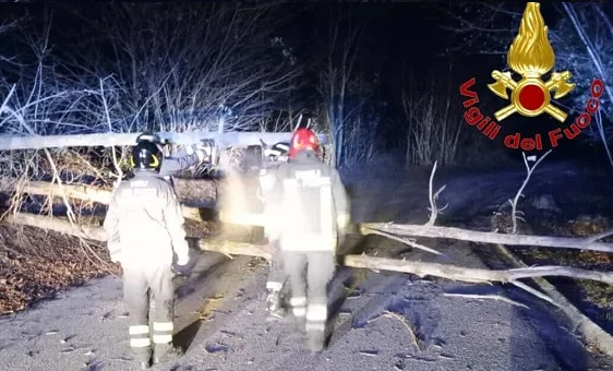 Forte vento nelle Marche, 70 gli interventi dei Vigili del fuoco 
