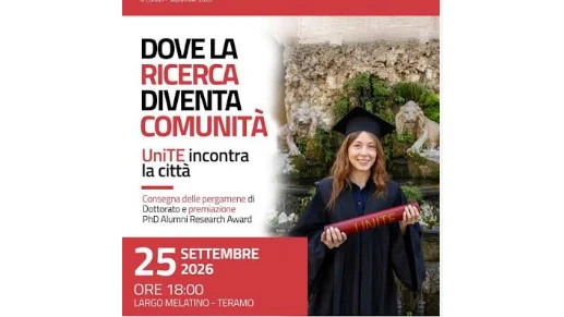 Per la prima volta in centro storico la cerimonia pubblica di consegna delle pergamene ai Dottori di ricerca dell’Università di Teramo