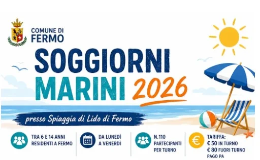 Soggiorni marini, al via le iscrizioni