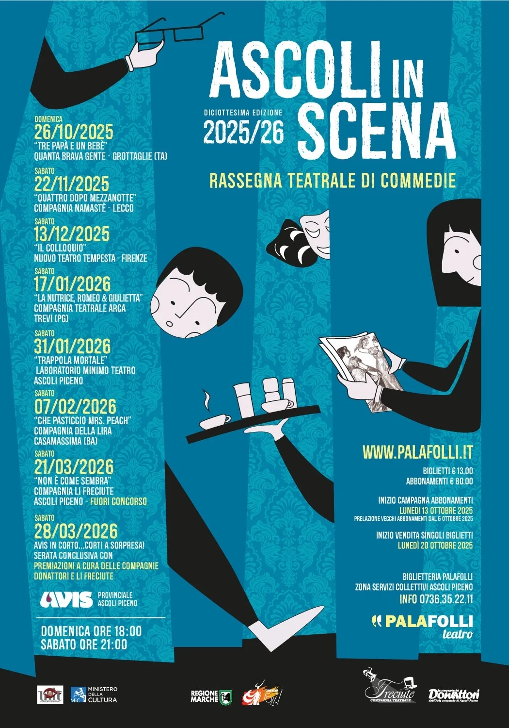 Torna la rassegna di commedie al Teatro PalaFolli di Ascoli Piceno