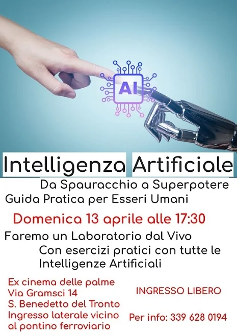 "Intelligenza Artificiale: Da Spauracchio a Superpotere", workshop gratuito a San Benedetto