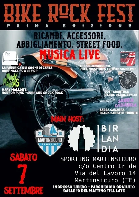 Presso il Centro Iride A Martinsicuro va in scena la prima edizione di Bike Rock Fest