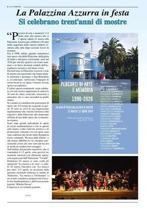 Domenica 12 aprile chiusura della mostra "Percorsi di arte e memoria 1996-2026"