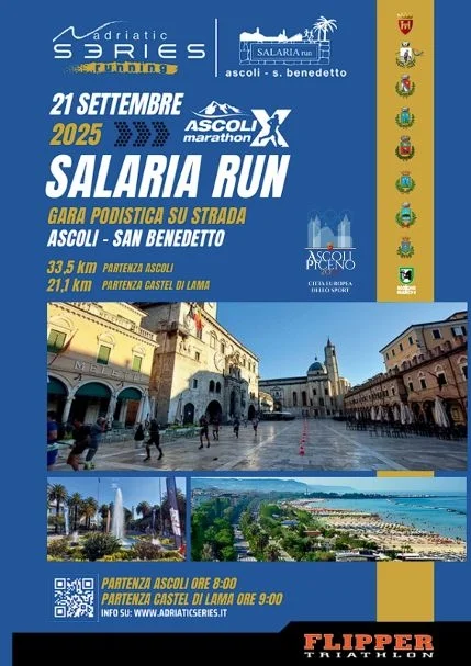 Salaria Run 2025, torna la corsa podistica sull’antica Via Salaria da Ascoli Piceno a San Benedetto del Tronto
