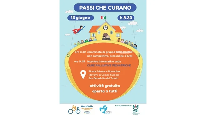 Il GIRO D’ITALIA DELLE CURE PALLIATIVE PEDIATRICHE ARRIVA A SAN BENEDETTO DEL TRONTO