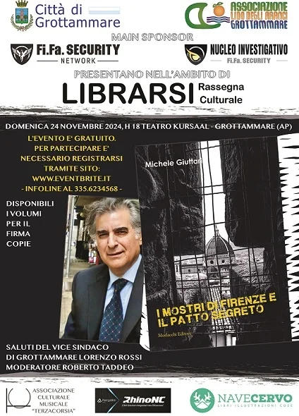 La Lido degli Aranci di Grottammare si prepara per Michele Giuttari e il Mostro di Firenze a “Librarsi”