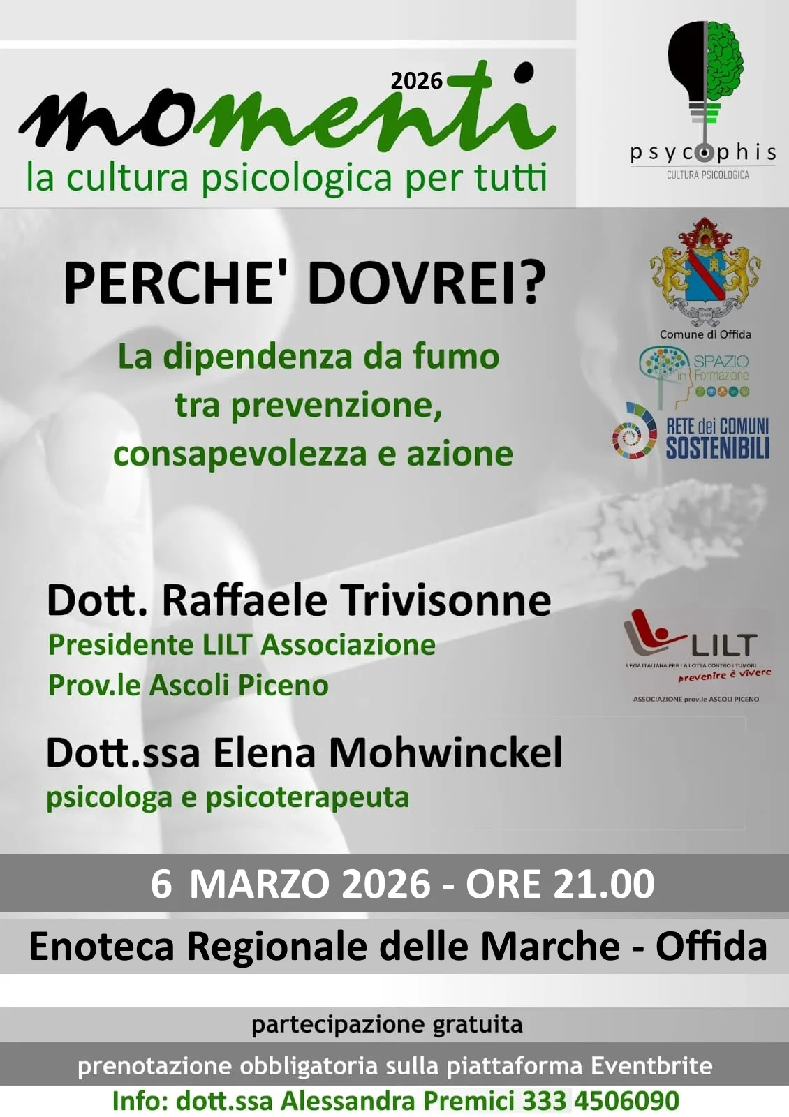 Offida - “Perché dovrei?” - Una serata di consapevolezza sul tema del fumo