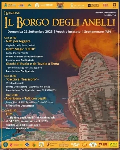 Grottammare omaggia il compleanno di Bilbo, lo zio più famoso del mondo fantasy: arriva la I Edizione de Il Borgo degli Anelli