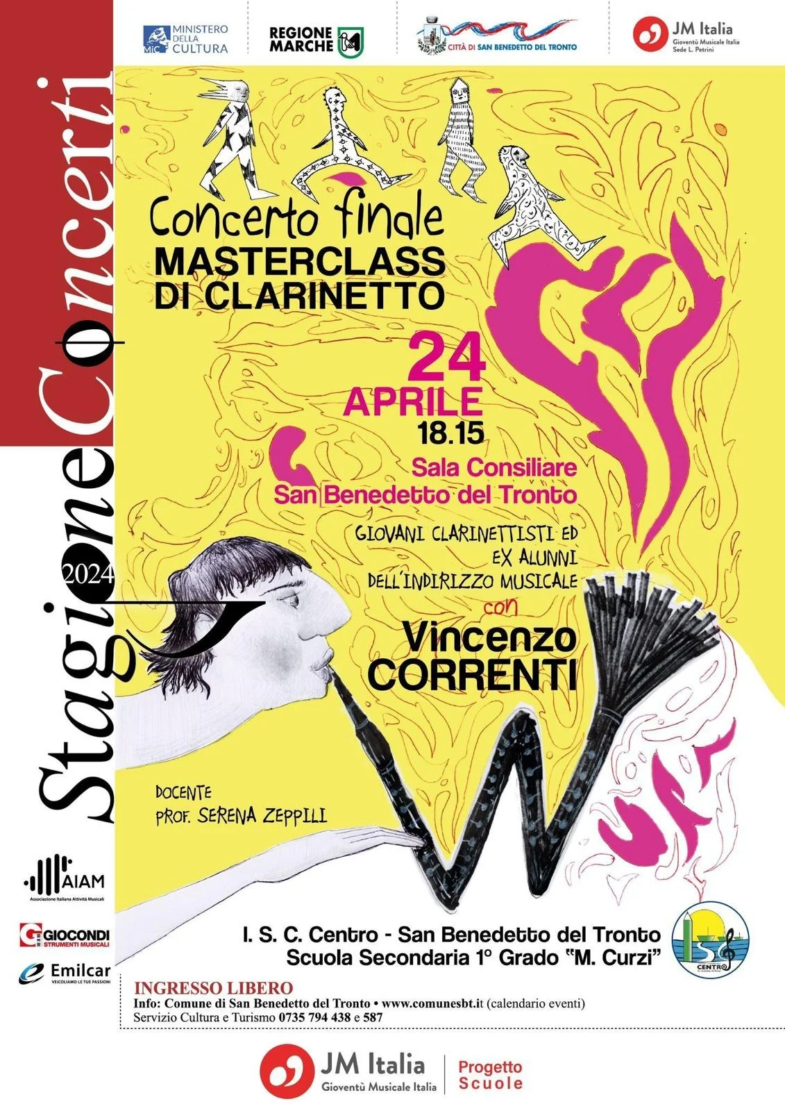 A San Benedetto concerto finale Masterclass di clarinetto