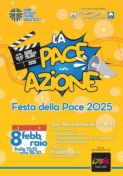 LA PACE IN AZIONE! Sabato i ragazzi dell’ACR della diocesi al Pala Riviera per accendere i riflettori sulla pace