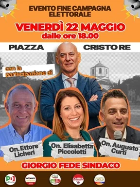Evento di fine campagna elettorale in Piazza Cristo Re