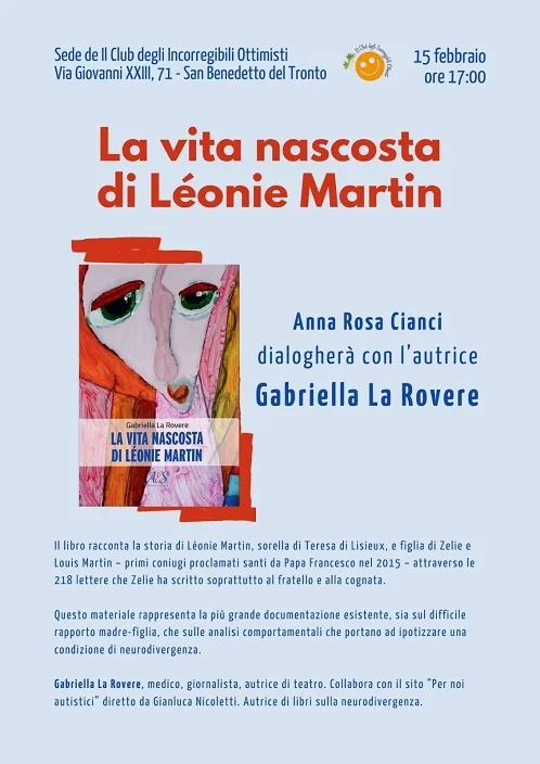 "Il Club degli incorreggibili ottimisti" presenta il libro "La vita nascosta di Lèonie Martin" di Gabriella La Rovere