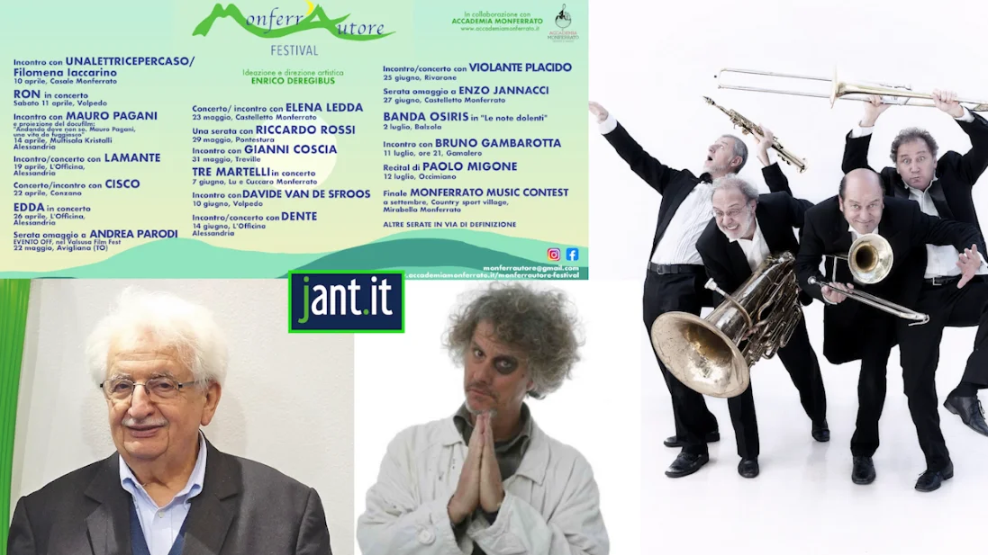 LA BANDA OSIRIS AL MONFERR’AUTORE FESTIVAL, A SEGUIRE BRUNO GAMBAROTTA E PAOLO MIGONE  