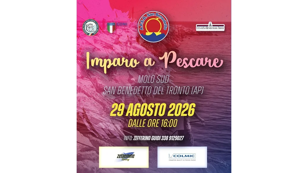 Torna al Molo Sud di San Benedetto l’iniziativa “Imparo a pescare”, organizzata dall’Apsd San Benedetto Colmic 