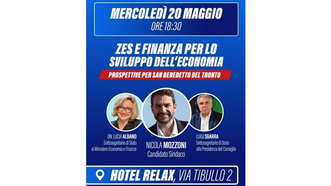ZES e sviluppo economico, incontro pubblico con i sottosegretari Luigi Sbarra e Lucia Albano a San Benedetto del Tronto