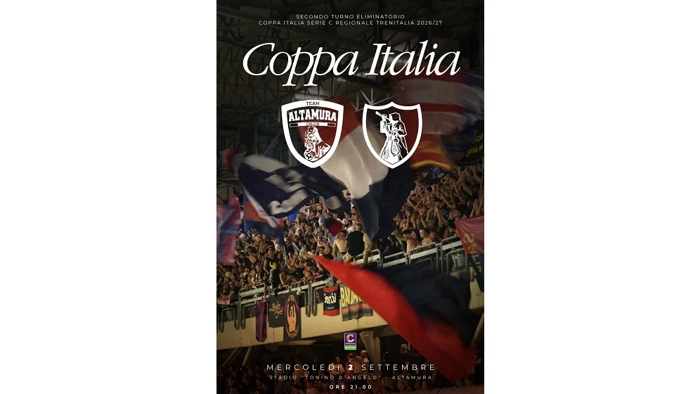 2^TURNO ELIMINATORIO COPPA ITALIA ALTAMURA – SAMB, INFO PREVENDITA