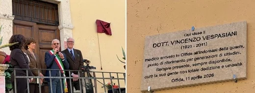 Offida dedica una targa in ricordo di Vincenzo Vespasiani