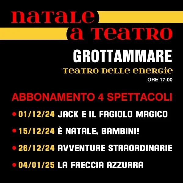 "NATALE A TEATRO", comunicato campagna abbonamenti
