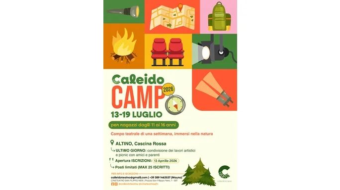 Anche per l'estate 2026 torna il Caleidocamp!