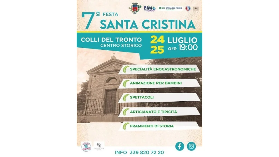 Colli del Tronto si prepara a rivivere la sua storia con la Festa di Santa Cristina