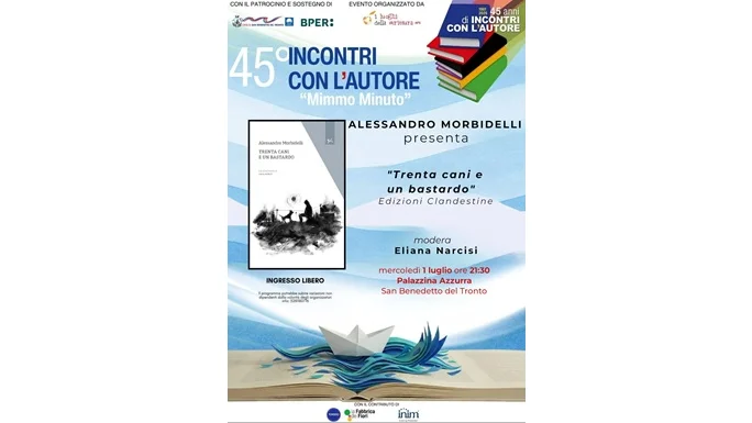 Incontri con l'Autore "MIMMO MINUTO", Alessandro Morbidelli presenta "Trenta cani e un bastardo" (Edizioni Clandestine) 