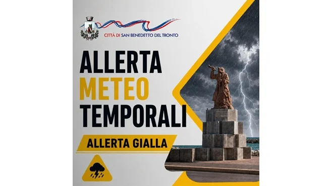 Allerta gialla per temporali dalle 14,00 del 1° luglio