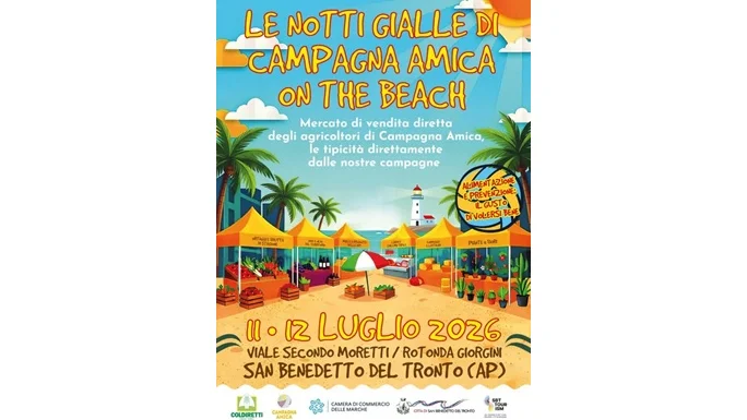 "La salute si coltiva a tavola", Coldiretti torna a San Benedetto per Campagna Amica on the beach: due giorni tra mercato contadino, prevenzione e confronto con medici ed esperti