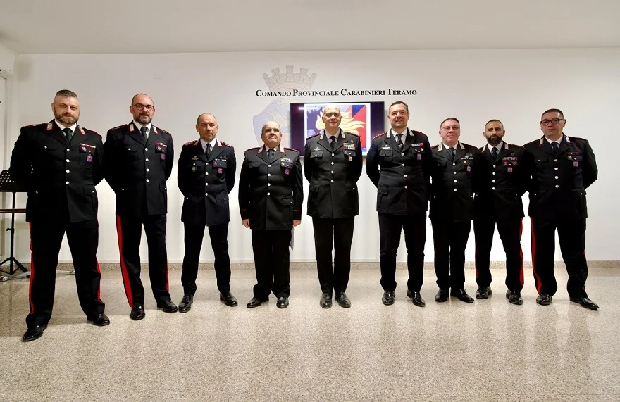 Il Generale di Brigata NEOSI in visita al Comando Provinciale Carabinieri di Teramo per il consueto scambio di auguri