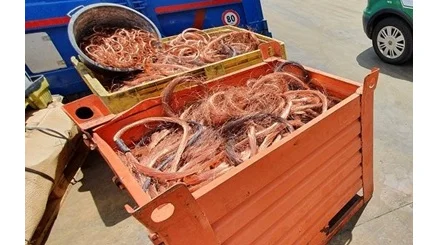 Furto di otto tonnellate di rame in un cantiere sulla Ss16, tre persone denunciate
