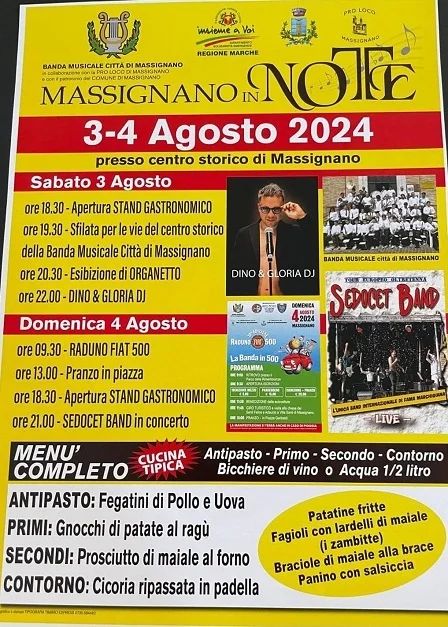 Torna l'evento Massignano IN NOTE