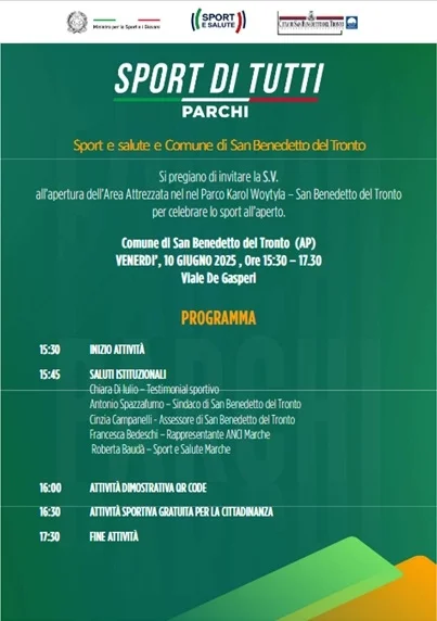Sport di Tutti - Parchi apre a San Benedetto del Tronto